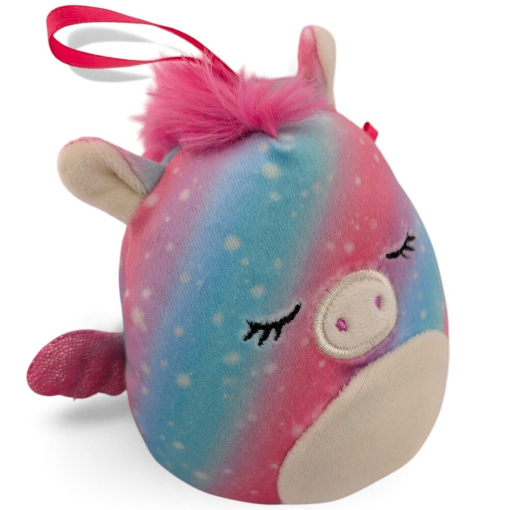 Original Squishmallows Faisah Flying Pig Plush Ornament w/Ribbon Loop 5"